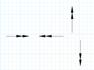 Selection of double arrows